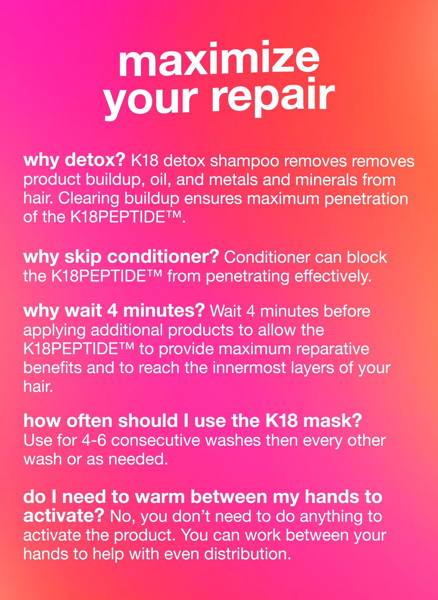 K18 Leave-In Molecular Hair Mask, Repairs Dry or Damaged Hair, Reverse Hair Damage from Bleach, Color, Chemical Services & Heat